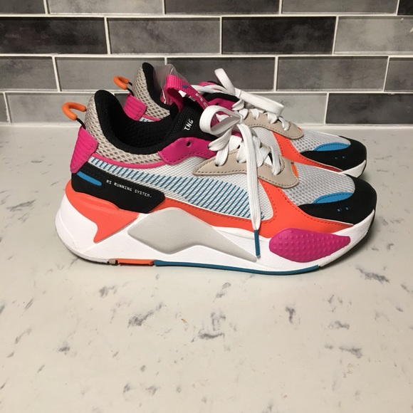 Puma Shoes - Women's RsX Toys Lowtop Sneaker Whiteblack fuchsia